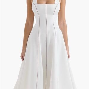 House of CB White Strapless Dress